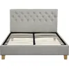Image de Lit habitat et jardin 167 x 219 x 102 cm en contreplaque sommier a lattes pour 2 personnes de couleur beige