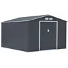 Image de Abri de jardin métal Vegas - 12.98 m² - Gris
