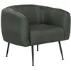 Image de Fauteuil en tissu "Diana" - 1 place - Gris foncé