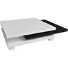 Image de table basse elena - 80 x 80 x 32 cm - blanc / noir