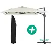 Image de parasol jardin déporté alu sun 4 - rectangle - 3 x 4 m + housse de protection - ecru