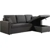 Image de Canape angle fixe HABITAT ET JARDIN 3 places en lin gris 145 x 145 x 85 cm