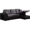 Image de Canape angle fixe HABITAT ET JARDIN 3 places en lin gris 146 x 146 x 86 cm