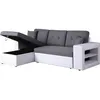 Image de Canape angle fixe HABITAT ET JARDIN 3 places en lin gris 146 x 233 x 86 cm