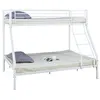 Image de Lit superposé en métal Leo Sommiers inclus - 90/140 x 190 cm - Blanc