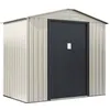 Image de Abri de jardin métal "Nebraska" - 4.07 m² - Beige/Gris anthracite
