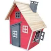 Image de Maisonnette "Lilou" - 119.5 x 156 x 102 cm - Rouge/Gris