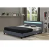 Image de Lit avec LED Maria - 140 x 190 cm - Gris