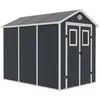 Image de Abri de jardin résine "Texas" - 5.23 m² - kit d'ancrage inclus - Anthracite