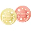 Image de Dodie Sucettes Rondes Caoutchouc Naturel Roses & Jaunes 6-36 mois x 2