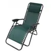 Image de Transat en Textilène de Jardin, Chaise Longue Inclinable, 165 x 112 x 65 cm, Vert, Textilène, Avec coussin, Charge maximale: 100 kg