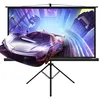 Image de Écran de Projection sur Pied 60 Pouces, Portable Pliable, Écran pour projecteur avec trépied, pour intérieur ou extérieur, 130 x 75 cm, Formats 16:9, HD 4K 3D, Noir