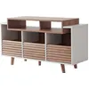 Image de Meuble Hi-Fi NorStone Oslo 1200 - Blanc et chêne