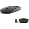 Image de Souris Noir Sans fil Design Ultra Slim Plate Optique 2,4 GHZ DONGLE USB Extra