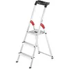 Image de Escabeau securise pliable en aluminium 3 marches ultra leger Hailo L60