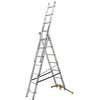 Image de Echelle transformable 3 plans 3x7 échelons 4,1m/5m en aluminium Hailo HobbyLot