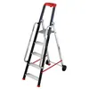 Image de Escabeau professionnel de chantier roulant pliable en aluminium 5 marches Hailo