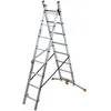 Image de Echelle transformable 2 plans 2x8 échelons 3,5m/4,4m en aluminium Hailo HobbyLot