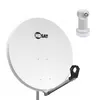 Image de Pack Parabole satellite acier 80cm + LNB Single idéal Astra Eutelsat