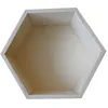 Image de Etagère hexagone en bois 24 x 21 x 10 cm