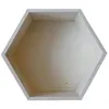 Image de Etagère hexagone en bois 27 x 23,5 x 10 cm