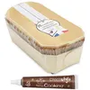 Image de 2 moules à cake 24 cm en bois + 4 caissettes de cuisson + Stylo chocolat