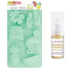 Image de Moule en silicone Summer + 1 poudre alimentaire irisée dorée