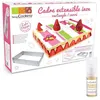 Image de Cadre à pâtisserie extensible rectangle + 1 poudre alimentaire irisée dorée