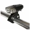 Image de Eclairage velo usb avant sur cintre 300 lumens noir-gris 2 intensites 100%-50% fixation cintre ou casque