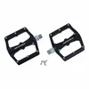 Image de Pedale vtt descente - bmx newton noir a roulements alu cnc filetage 9-16 avec picots argent demontable (paire) 115x97mm