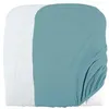 Image de Lot 2 Housses De Matelas A Langer Domiva 50 X 75 Cm Eponge Polycoton Blanc/nile