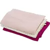 Image de Lot de 3 langes Bambou - 1 Imprimé + 2 Uni - Rose grenadine - 60x60 cm