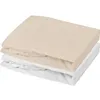 Image de Lot de 2 draps housse - MON PTIT DODO - Jersey 100% coton - 70 x 140 cm - Blanc et nude
