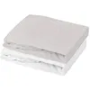 Image de Lot de 2 draps housse - MON PTIT DODO - Jersey 100% coton - 60 x 120 cm - Blanc et gris souris