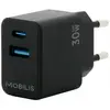 Image de Mobilis Chargeur mural 30W 1 USB A 1 USB C GaN (30 W, 2 ports), Chargeur USB, Noir