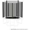 Image de JUMP4FUN Filet de sécurité extérieur Universel pour trampoline ø 6Ft / 185Cm, 6 Perches