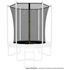 Image de JUMP4FUN Filet intérieur de sécurité pour trampoline avec bouchons hauts de perches et ficelle : ø 6Ft/ 185 cm, 6 Perches