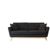 Image de Canapé droit scandinave 3 places tissu gris anthracite HOGA CONCEPT USINE
