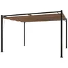 Image de Pergola autoportante 3 x 4m avec toile en polyester taupe TUSA CONCEPT USINE