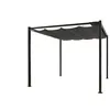 Image de Pergola autoportante 3 x 3 m en acier avec toile grise TUSA CONCEPT USINE