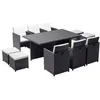 Image de Table et chaises 10 places encastrables résine noir-blanc MONACO CONCEPT USINE