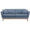 Image de Canapé droit scandinave 3 places tissu bleu pastel HOGA CONCEPT USINE