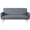 Image de Canape droit CONCEPT USINE 3 places en polyester gris 86 x 183 x 84 cm