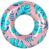 Image de AIRMYFUN Bouée Gonflable Ronde XXL pour Piscine & Plage Ultra Confort, Flotteur Deluxe - Plantes Tropicales ø108cm