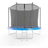 Image de JUMP4FUN Trampoline de jardin ø 305 cm- 10FT- Filet intérieur, Matelas de protection et Echelle - Bleu