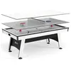 Image de Table multi-jeux 3 en 1 - Samurai - Air Hockey, Ping-Pong, Table dînatoire - Accessoires inclus - Blanc