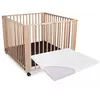 Image de Parc Moritz en bois naturel avec matelas 89x85