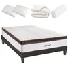 Image de BELLECOUR LITERIE - Pack Prêt à dormir ZERMATT 180x200 cm - Matelas Mémoire de forme + Sommier + Accessoires