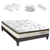 Image de BELLECOUR LITERIE - Pack Prêt à dormir BELLECOUR 3.0 160x200 cm - Matelas Ressorts ensachés + Sommier + Accessoires