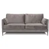 Image de Canape droit MAISON AUBERTIN 2 places en velours gris 94 x 183 x 85 cm